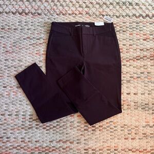 Old Navy Plum high rise pixie slim pants